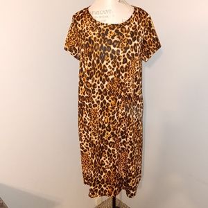 Leopard midi dress